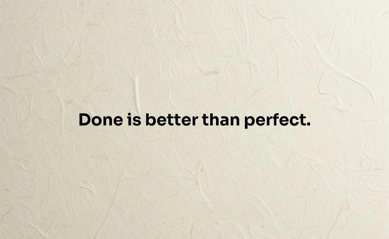 완벽해지지 마세요